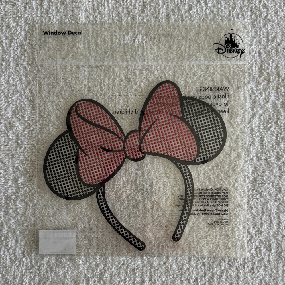 Disney Minnie Mouse Hair Bow Window Decal